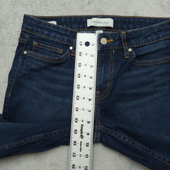 Calvin Klein Jeans Women's Size 6 Blue Low-Rise Ankle Legging Denim 26.5" Inseam - Picture 8 of 16